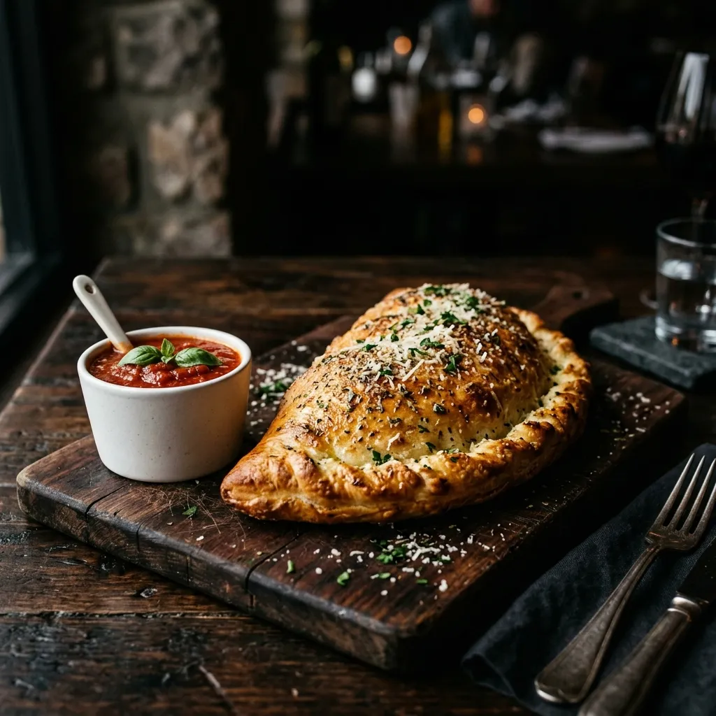 Pastalicious gourmet calzone — hand-folded and stone brick oven baked