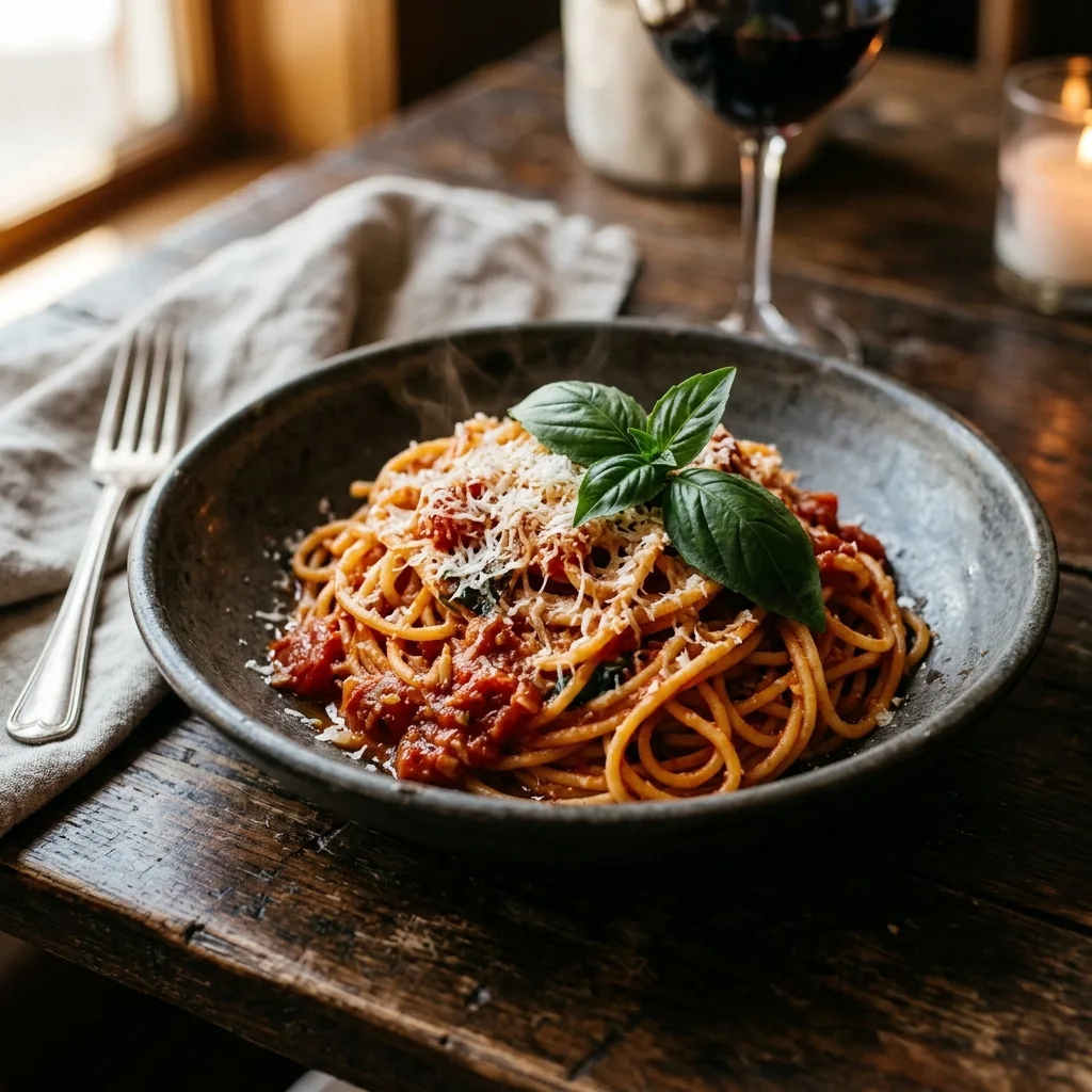Artisanal pasta tossed with fresh ingredients