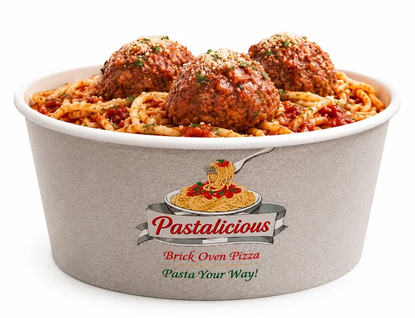 Classic spaghetti and meatballs with marinara